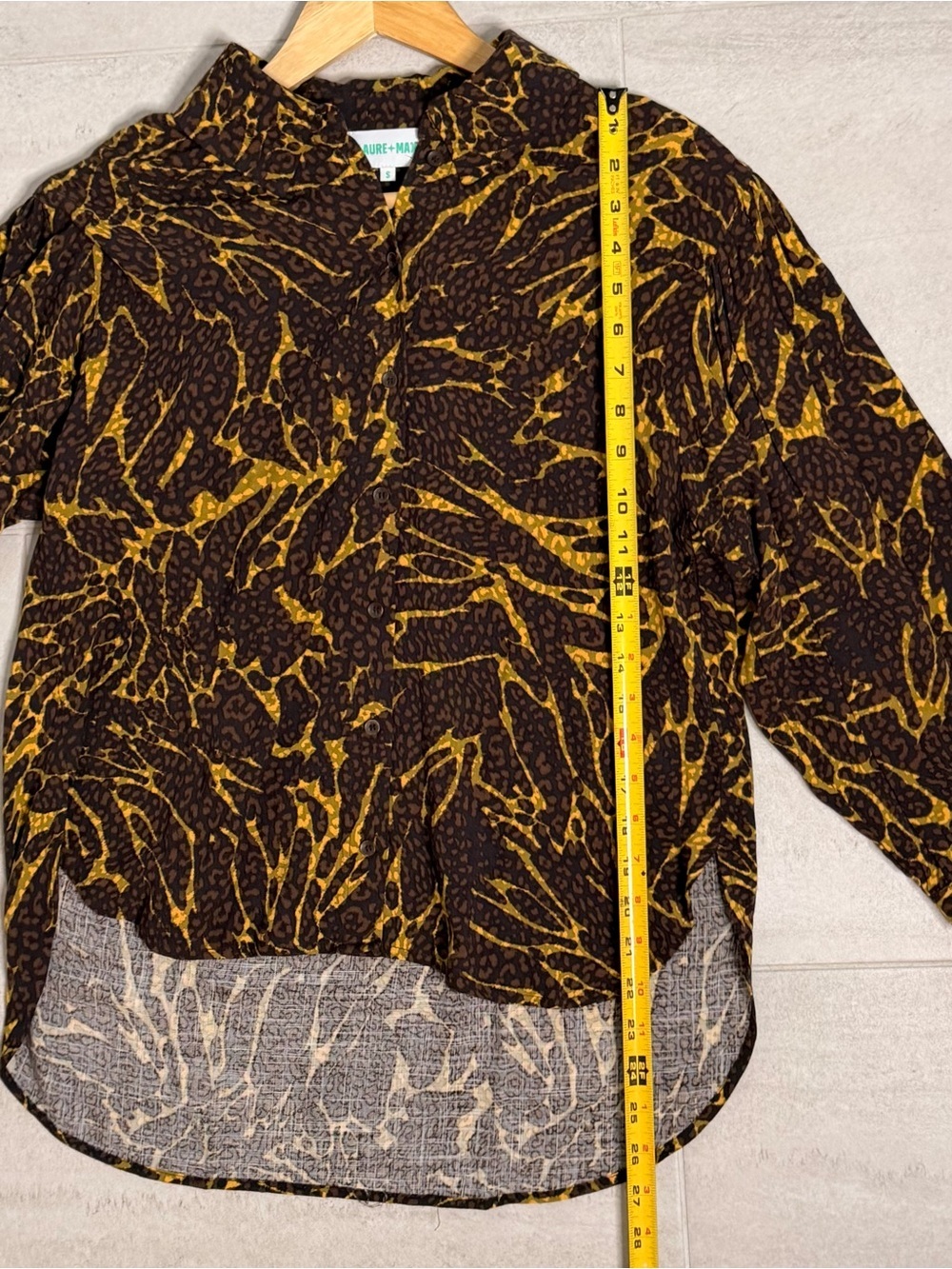 💛2 for $20-LAURE + MAX Printed Button Front Blouse | Size Small (0047) - Picture 8 of 12